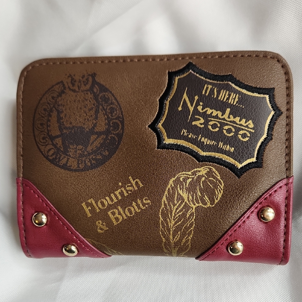 Nimbus 2000 Printed Zip Wallet - Brown & Burgundy